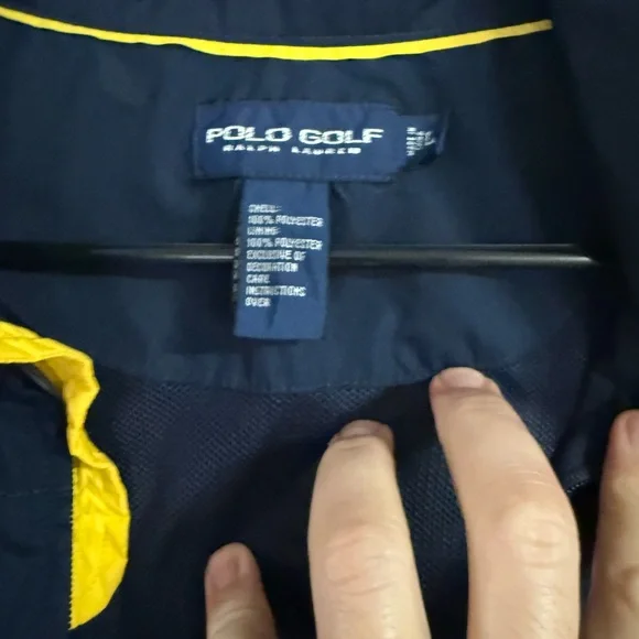 Ralph Lauren Navy Jacket with Red Polo Logo - Picture 4 of 7